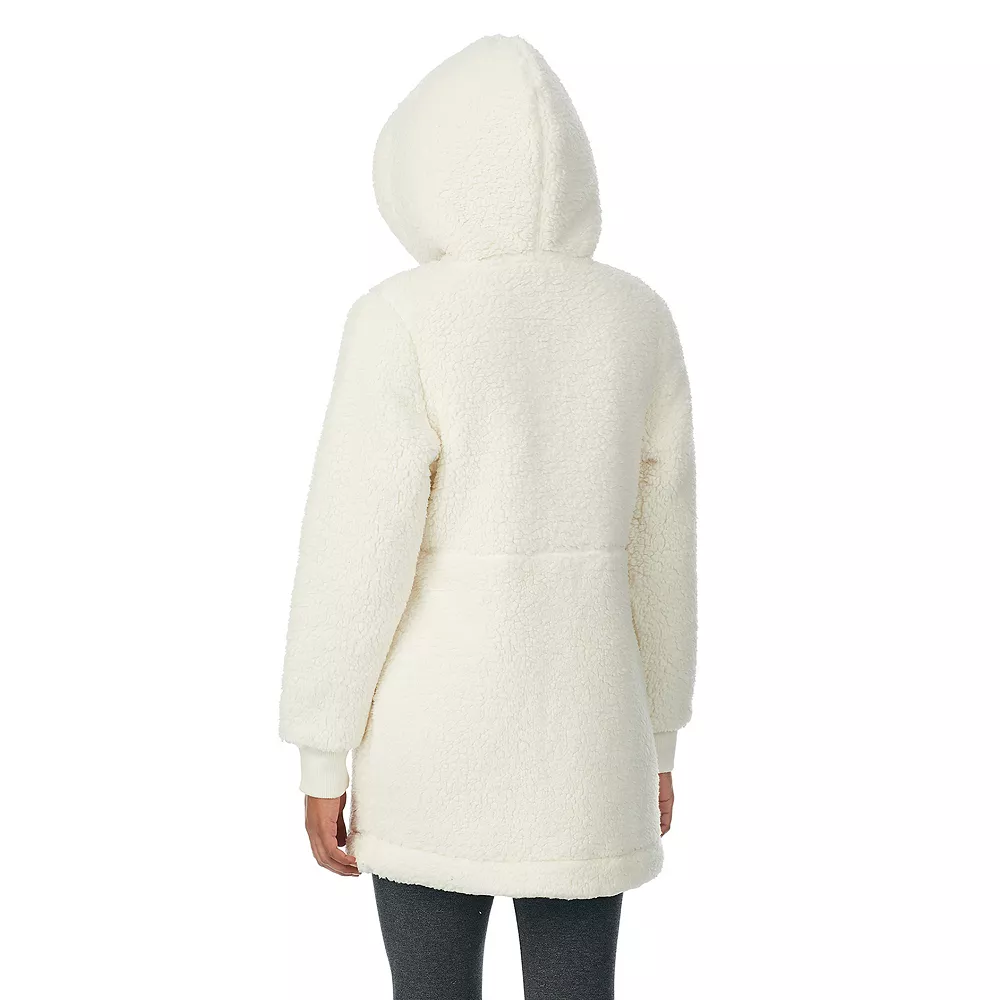 Women's Cuddl Duds Cozy Sherpa Hooded Anorak Jacket 8 Women's Cuddl Duds Cozy Sherpa Hooded Anorak Jacket - Image 6