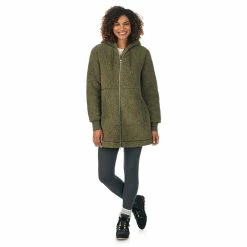 Women's Cuddl Duds Cozy Sherpa Hooded Anorak Jacket 12 Women's Cuddl Duds Cozy Sherpa Hooded Anorak Jacket -Tennessee Titans Gear shop 4981154 Sage