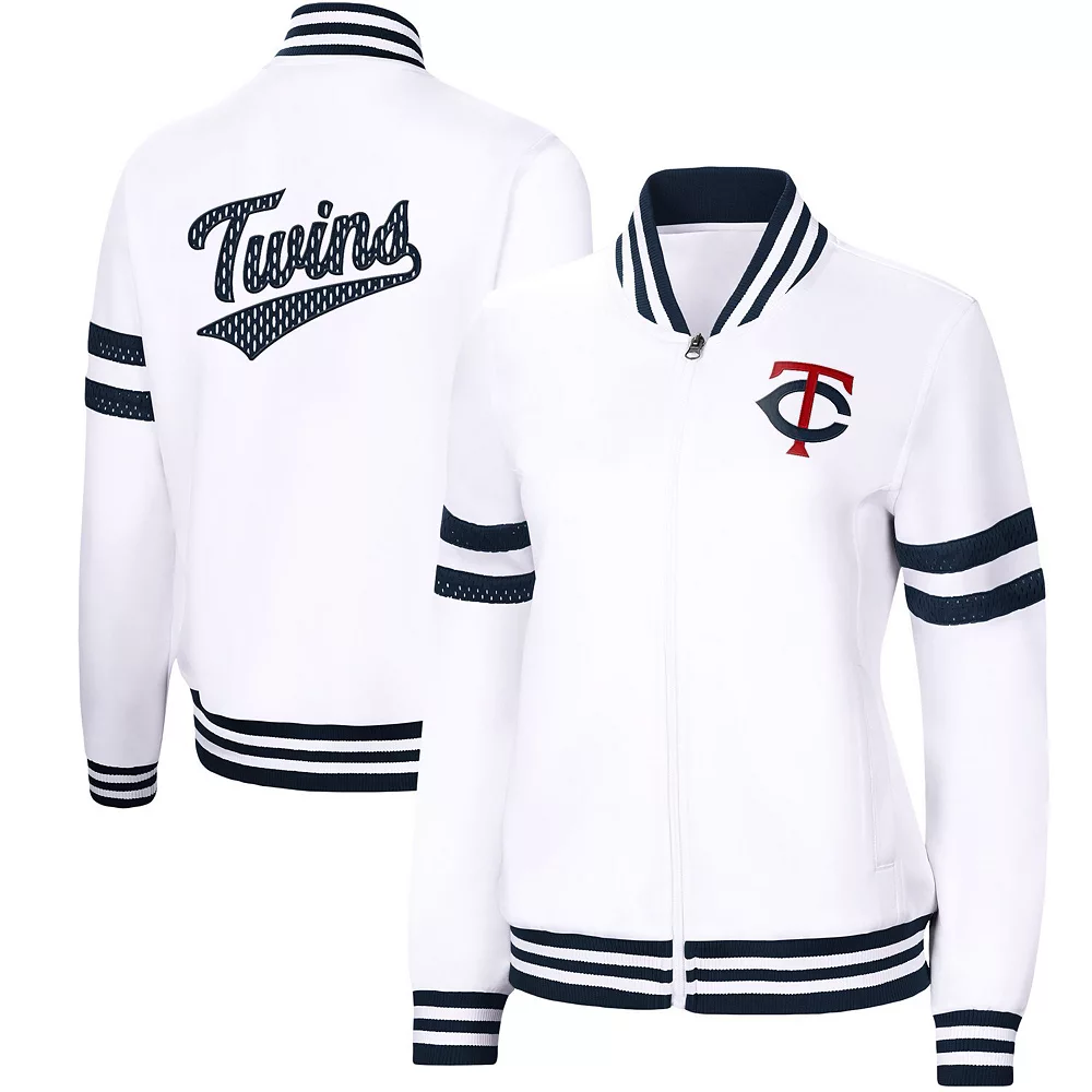 Women's G-III 4Her by Carl Banks White Minnesota Twins Pre-Game Full-Zip Track Jacket 4 Women's G-III 4Her by Carl Banks White Minnesota Twins Pre-Game Full-Zip Track Jacket - Image 2