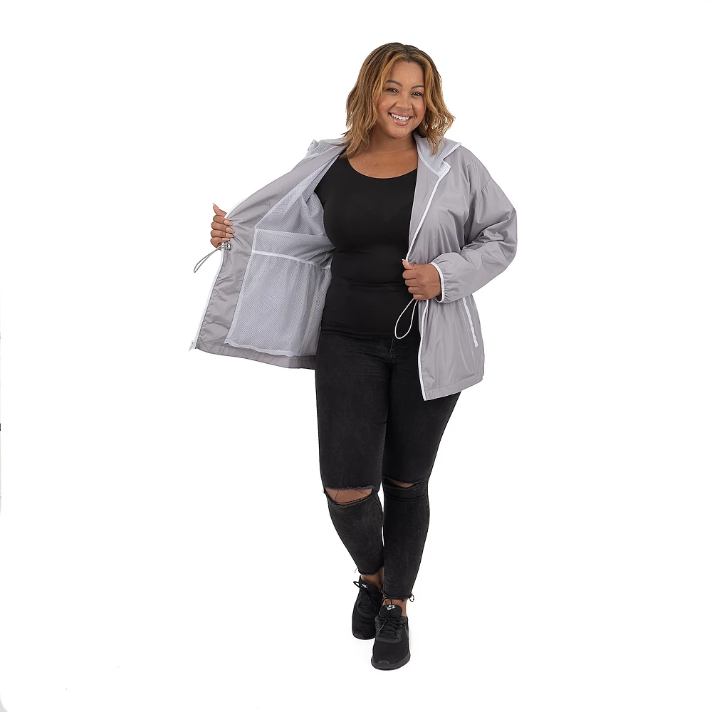 Plus Size Fleet Street Hooded Drawstring-Waist Anorak Jacket 8 Plus Size Fleet Street Hooded Drawstring-Waist Anorak Jacket - Image 6
