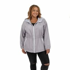 Plus Size Fleet Street Hooded Drawstring-Waist Anorak Jacket