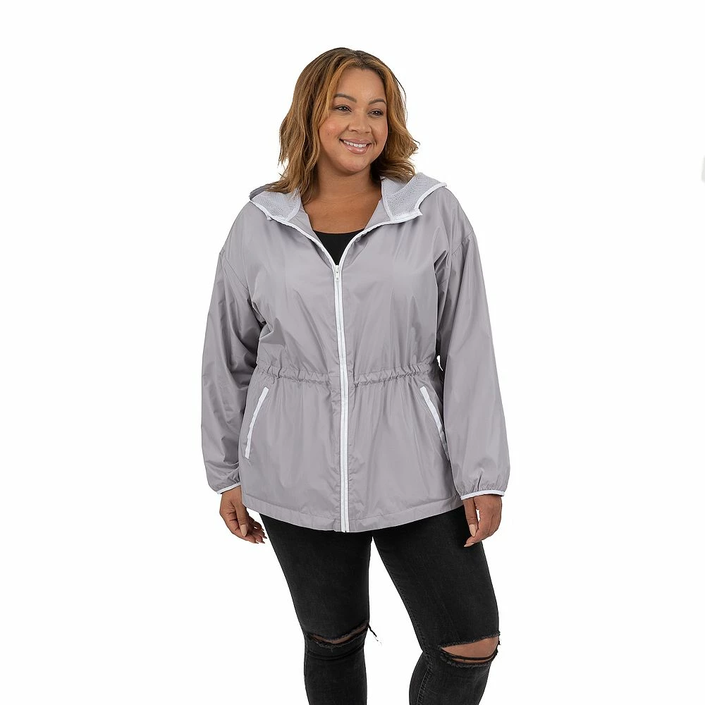 Plus Size Fleet Street Hooded Drawstring-Waist Anorak Jacket 3 Plus Size Fleet Street Hooded Drawstring-Waist Anorak Jacket