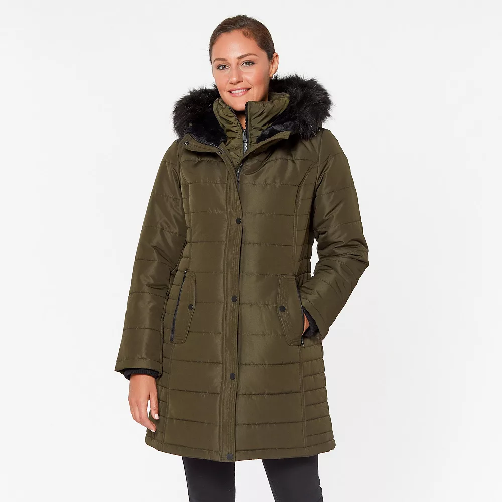 Women's d.e.t.a.i.l.s Faux-Fur Hood Parka 3 Women's d.e.t.a.i.l.s Faux-Fur Hood Parka
