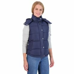 Alternative view of Juniors' Sebby Hooded Water-Resistant Puffer Vest