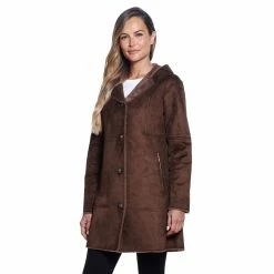 Women's Gallery Hooded Faux-Suede Coat 8 Women's Gallery Hooded Faux-Suede Coat -Tennessee Titans Gear shop 5119227 ALT2