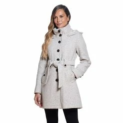 Women's Gallery Hooded Wool-Blend Walker Coat 10 Women's Gallery Hooded Wool-Blend Walker Coat -Tennessee Titans Gear shop 5119231 ALT2
