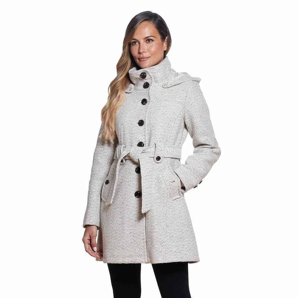 Women's Gallery Hooded Wool-Blend Walker Coat 6 Women's Gallery Hooded Wool-Blend Walker Coat - Image 4