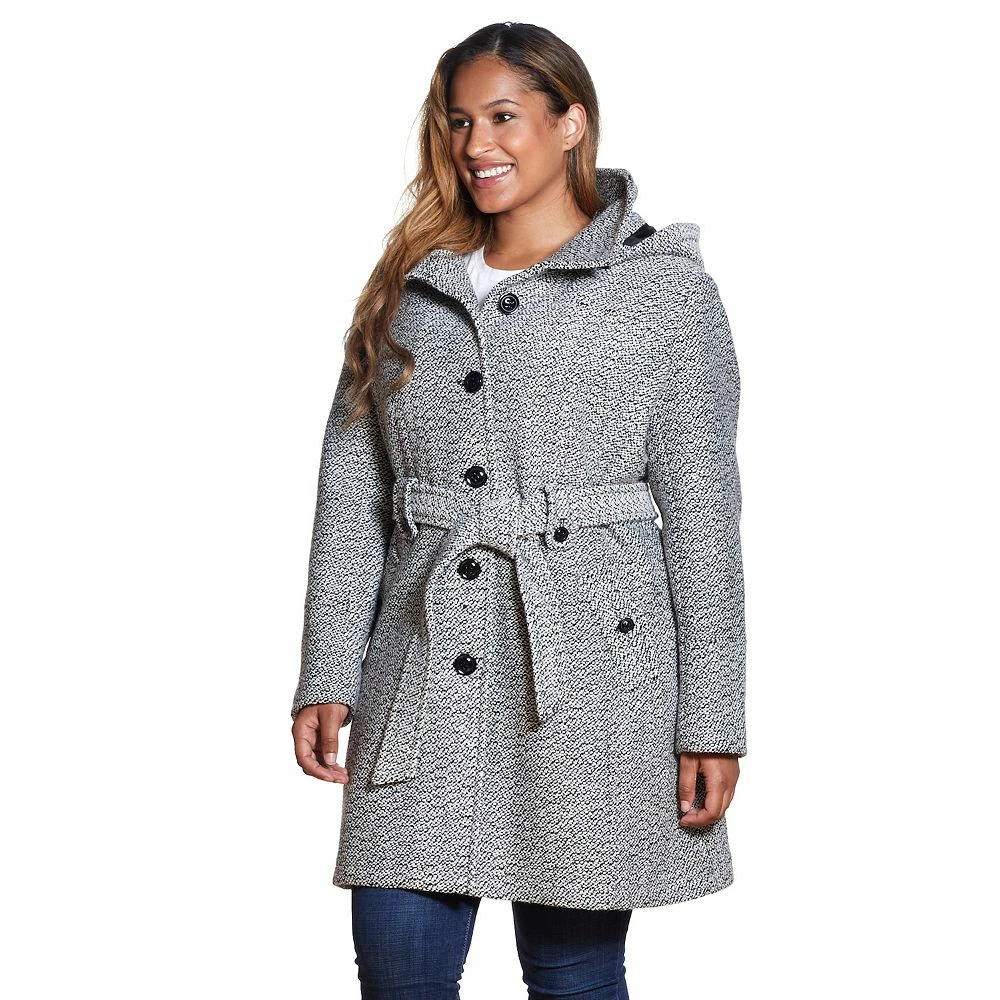 Plus Size Gallery Hooded Wool-Blend Walker Coat 6 Plus Size Gallery Hooded Wool-Blend Walker Coat - Image 4