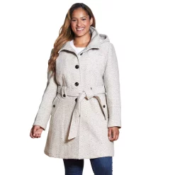 Plus Size Gallery Hooded Wool-Blend Walker Coat 8 Plus Size Gallery Hooded Wool-Blend Walker Coat -Tennessee Titans Gear shop 5119288 Oatmeal
