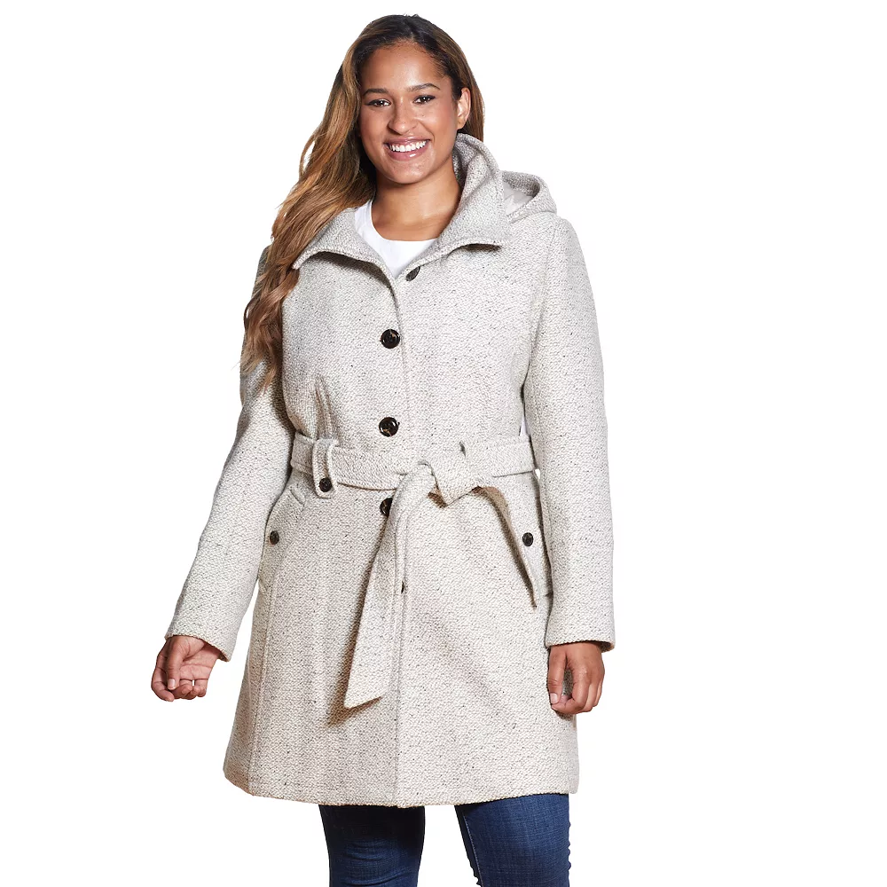 Plus Size Gallery Hooded Wool-Blend Walker Coat 4 Plus Size Gallery Hooded Wool-Blend Walker Coat - Image 2