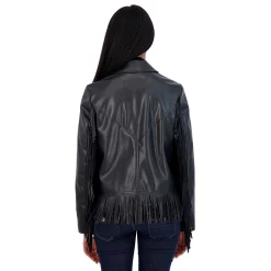 Women's Sebby Collection Faux-Leather Fringe Jacket 6 Women's Sebby Collection Faux-Leather Fringe Jacket -Tennessee Titans Gear shop 5143804 ALT