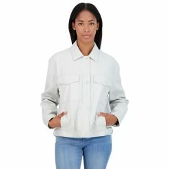 Women's Sebby Collection Faux Leather Shirt Jacket 11 Women's Sebby Collection Faux Leather Shirt Jacket -Tennessee Titans Gear shop 5143808 ALT2