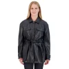 Women's Sebby Collection Faux Leather Belted Shirt Jacket 2 Women's Sebby Collection Faux Leather Belted Shirt Jacket -Tennessee Titans Gear shop 5143809