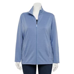 Plus Size Croft & Barrow® Zip-Front Fleece Jacket -Tennessee Titans Gear shop 5152260 Blue Heather