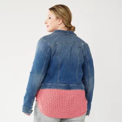 Juniors' Plus Size SO® Denim Jacket -Tennessee Titans Gear shop 5172578 ALT