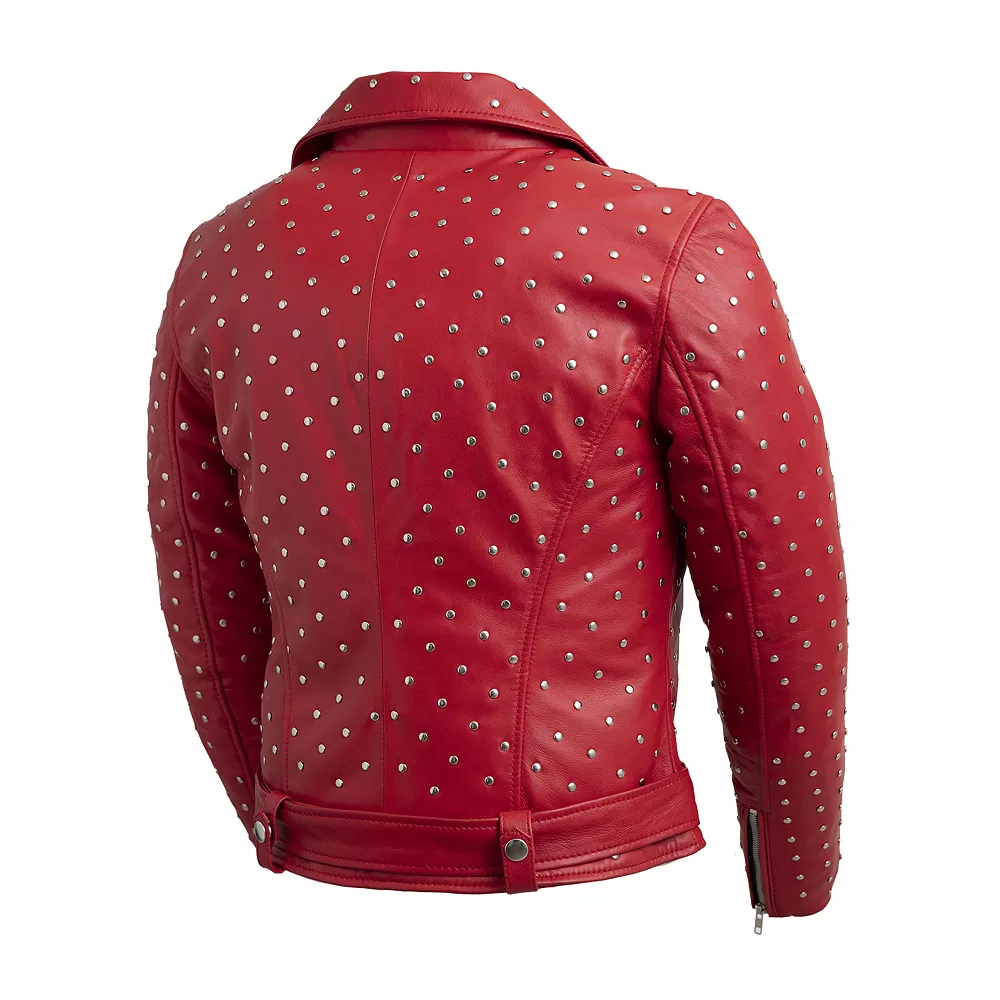 Women's Whet Blu Claudia Studded Leather Jacket 8 Women's Whet Blu Claudia Studded Leather Jacket - Image 6
