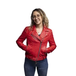 Women's Whet Blu Claudia Studded Leather Jacket