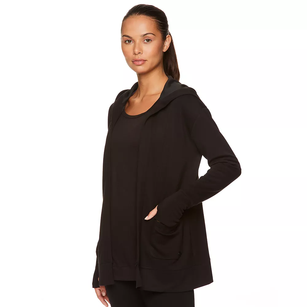 Women's Gaiam Hudson Hooded Open-Front Wrap 10 Women's Gaiam Hudson Hooded Open-Front Wrap - Image 8
