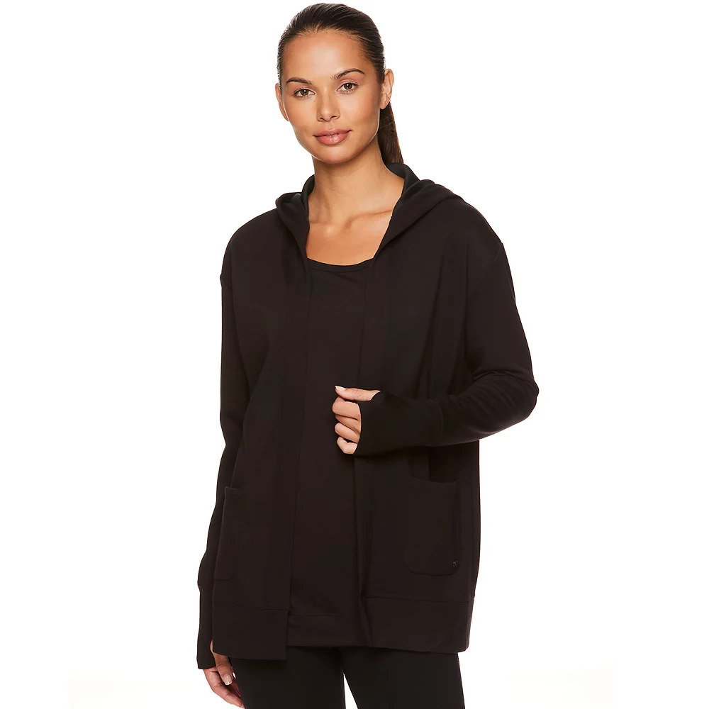 Women's Gaiam Hudson Hooded Open-Front Wrap 11 Women's Gaiam Hudson Hooded Open-Front Wrap - Image 9