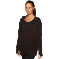 Women's Gaiam Hudson Hooded Open-Front Wrap 16 Women's Gaiam Hudson Hooded Open-Front Wrap -Tennessee Titans Gear shop 5220748 Black