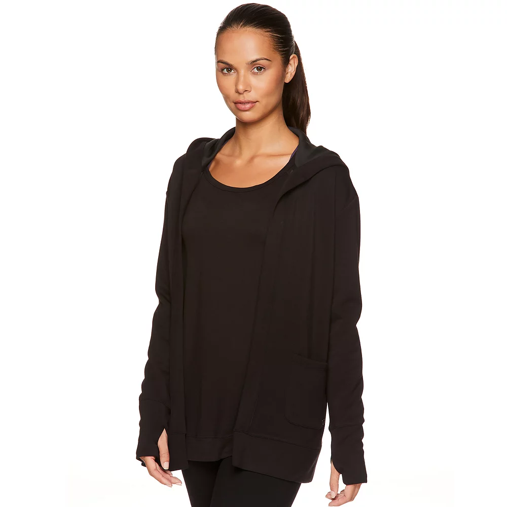 Women's Gaiam Hudson Hooded Open-Front Wrap 8 Women's Gaiam Hudson Hooded Open-Front Wrap - Image 6