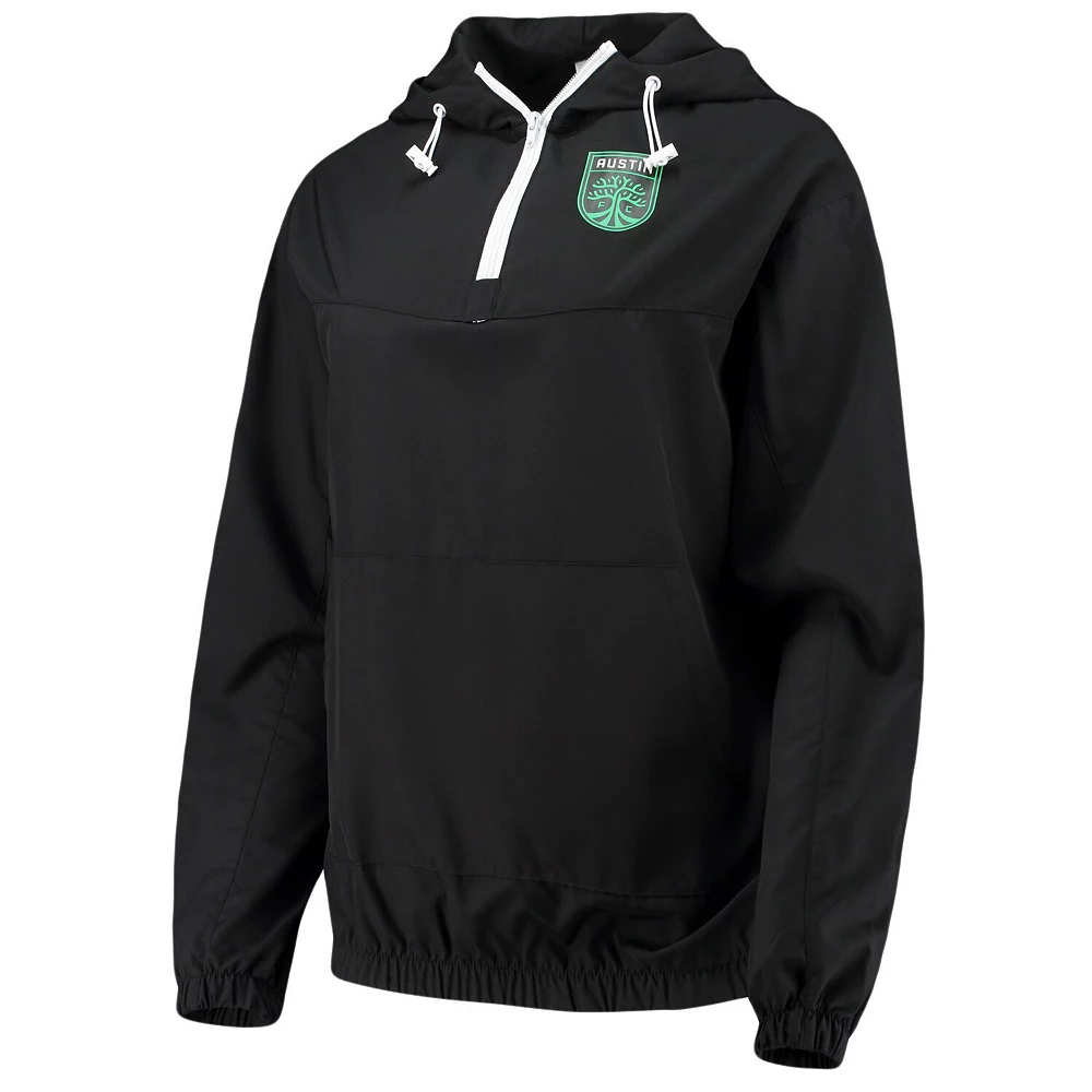 Women's ZooZatz Black Austin FC Swishy Anorak Quarter-Zip Jacket 5 Women's ZooZatz Black Austin FC Swishy Anorak Quarter-Zip Jacket - Image 3