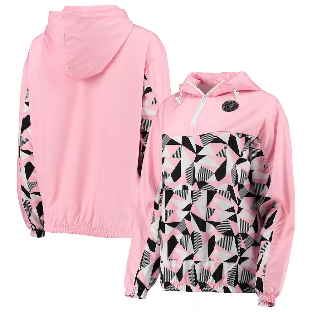 Women's ZooZatz Pink Inter Miami CF Swishy Anorak Quarter-Zip Jacket 3 Women's ZooZatz Pink Inter Miami CF Swishy Anorak Quarter-Zip Jacket