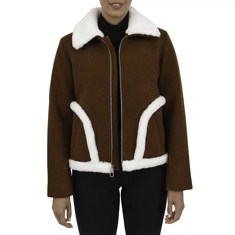 Women's Fleet Street Faux-Fur Trim Wool-Blend Jacket 4 Women's Fleet Street Faux-Fur Trim Wool-Blend Jacket - Image 2