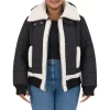 Plus Size Fleet Street Sherpa-Trim Cropped Puffer Jacket 2 Plus Size Fleet Street Sherpa-Trim Cropped Puffer Jacket -Tennessee Titans Gear shop 5263901 Black