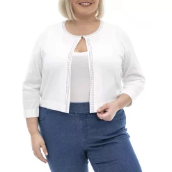Plus Size Nina Leonard Stud Detail Bolero -Tennessee Titans Gear shop 5274007 Ivory