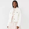 Women's DRAPER JAMES RSVP™ Ruffle Trim Denim Jacket 1 Women's DRAPER JAMES RSVP™ Ruffle Trim Denim Jacket -Tennessee Titans Gear shop 5286665 Ivory