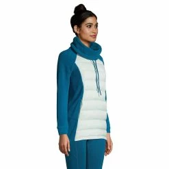 Petite Lands' End Insulated Fleece Hybrid Sweatshirt 11 Petite Lands' End Insulated Fleece Hybrid Sweatshirt -Tennessee Titans Gear shop 5289690 ALT2