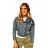 ACL Blue Denim Cropped Belted Blue Jean Jacket with Zippered Pockets by A. Helm 2 ACL Blue Denim Cropped Belted Blue Jean Jacket with Zippered Pockets by A. Helm -Tennessee Titans Gear shop 5332687