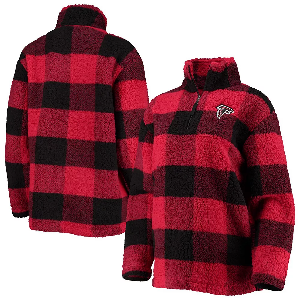 Women's G-III 4Her by Carl Banks Red Atlanta Falcons Sherpa Plaid Quarter-Zip Jacket 3 Women's G-III 4Her by Carl Banks Red Atlanta Falcons Sherpa Plaid Quarter-Zip Jacket