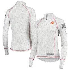 Women's Colosseum White USC Trojans OHT Military Appreciation Officer Arctic Camo 1/4-Zip Jacket -Tennessee Titans Gear shop 5373261 ALT