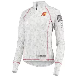 Women's Colosseum White USC Trojans OHT Military Appreciation Officer Arctic Camo 1/4-Zip Jacket -Tennessee Titans Gear shop 5373261 ALT2