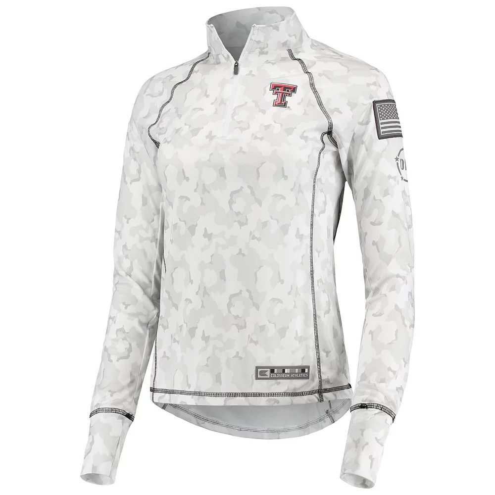 Women's Colosseum White Texas Tech Red Raiders OHT Military Appreciation Officer Arctic Camo 1/4-Zip Jacket 5 Women's Colosseum White Texas Tech Red Raiders OHT Military Appreciation Officer Arctic Camo 1/4-Zip Jacket - Image 3