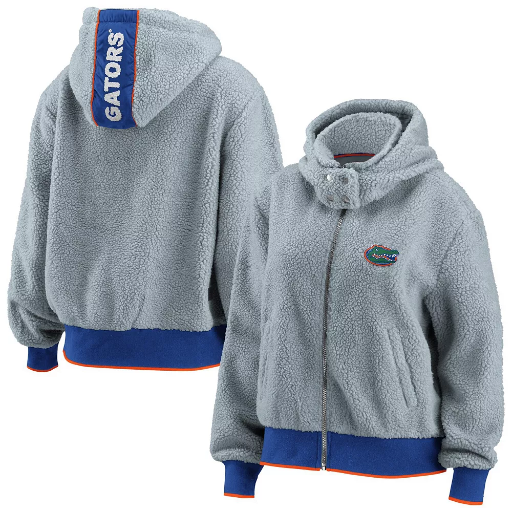 Women's WEAR by Erin Andrews Gray Florida Gators Sherpa Full-Zip Hoodie 3 Women's WEAR by Erin Andrews Gray Florida Gators Sherpa Full-Zip Hoodie