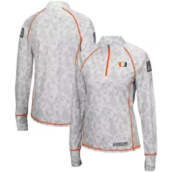 Women's Colosseum White Miami Hurricanes OHT Military Appreciation Officer Arctic Camo 1/4-Zip Jacket 5 Women's Colosseum White Miami Hurricanes OHT Military Appreciation Officer Arctic Camo 1/4-Zip Jacket -Tennessee Titans Gear shop 5379835 ALT
