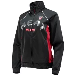 Women's G-III 4Her by Carl Banks Black/Red Miami Heat Backfield Raglan Full-Zip Track Jacket -Tennessee Titans Gear shop 5380108 ALT2