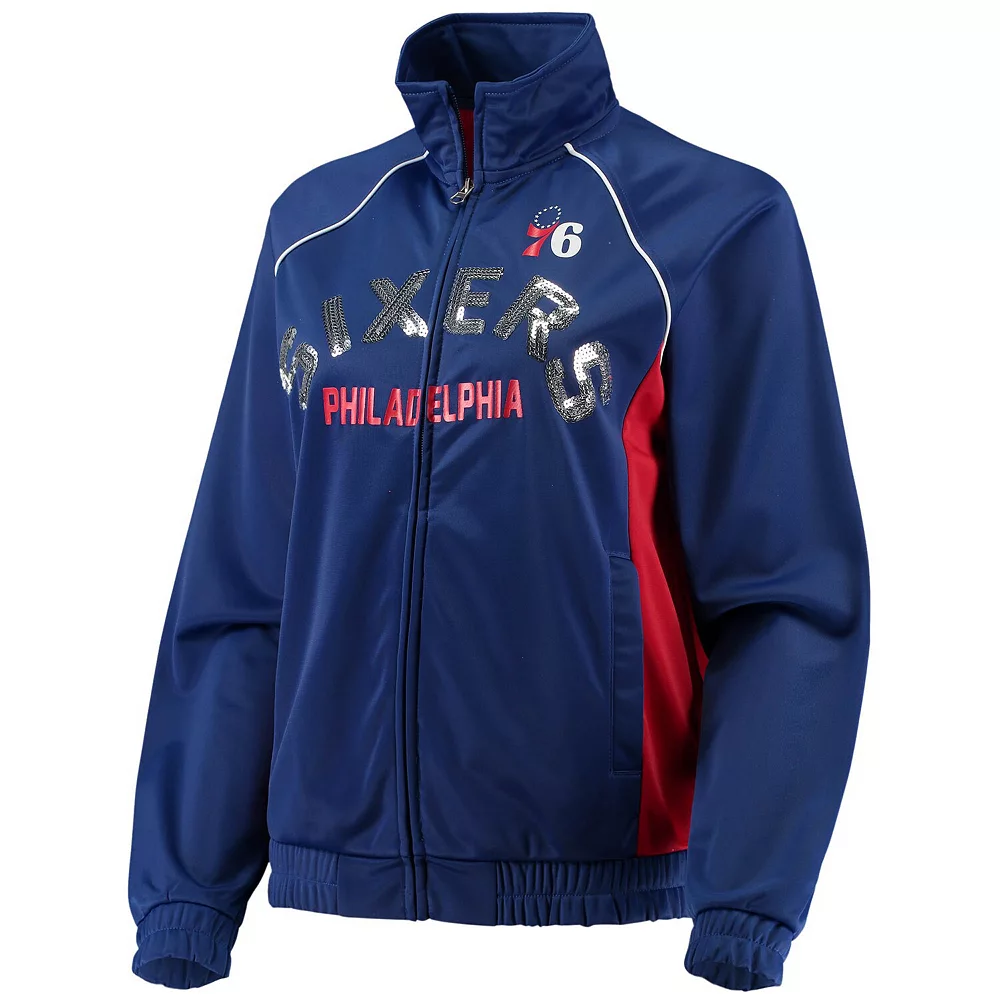 Women's G-III 4Her by Carl Banks Royal/Red Philadelphia 76ers Backfield Raglan Full-Zip Track Jacket 5 Women's G-III 4Her by Carl Banks Royal/Red Philadelphia 76ers Backfield Raglan Full-Zip Track Jacket - Image 3