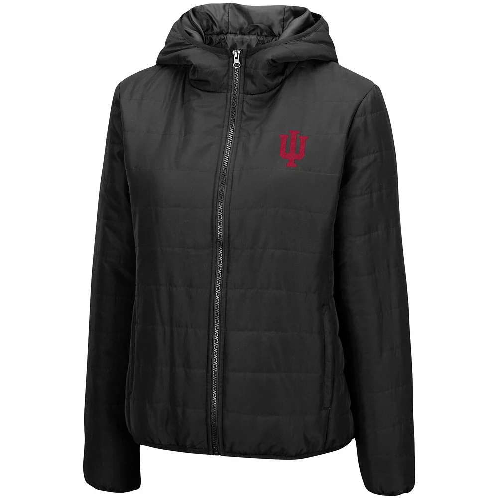 Women's Colosseum Black Indiana Hoosiers Arianna Full-Zip Puffer Jacket 4 Women's Colosseum Black Indiana Hoosiers Arianna Full-Zip Puffer Jacket - Image 2