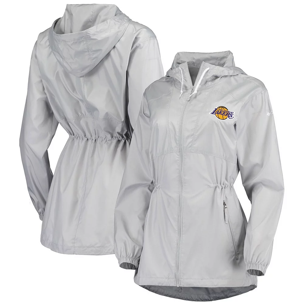 Women's Columbia Gray Los Angeles Lakers Flashback Full-Zip Jacket 4 Women's Columbia Gray Los Angeles Lakers Flashback Full-Zip Jacket - Image 2