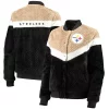 Women's G-III 4Her by Carl Banks Black/Cream Pittsburgh Steelers Riot Squad Sherpa Full-Snap Jacket -Tennessee Titans Gear shop 5417914