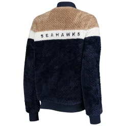 Women's G-III 4Her by Carl Banks College Navy/Cream Seattle Seahawks Riot Squad Sherpa Full-Snap Jacket -Tennessee Titans Gear shop 5418337 ALT3