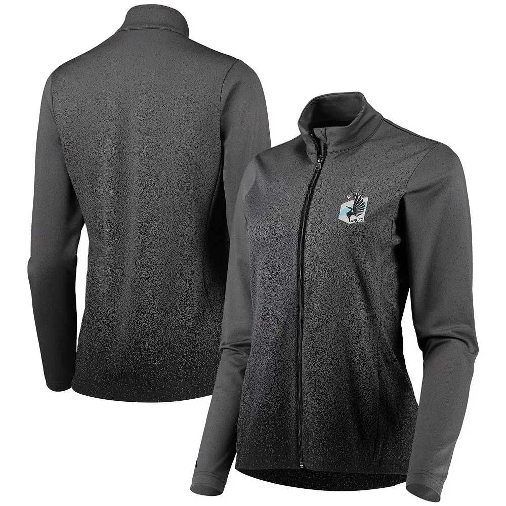 Women's Antigua Gray/Black Minnesota United FC Guide Full-Zip Jacket 3 Women's Antigua Gray/Black Minnesota United FC Guide Full-Zip Jacket