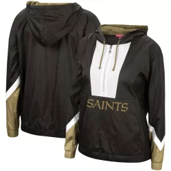 Women's Mitchell & Ness Black New Orleans Saints Half-Zip Windbreaker Hoodie 7 Women's Mitchell & Ness Black New Orleans Saints Half-Zip Windbreaker Hoodie -Tennessee Titans Gear shop 5427218 ALT