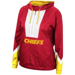 Women's Mitchell & Ness Red Kansas City Chiefs Half-Zip Windbreaker Hoodie 6 Women's Mitchell & Ness Red Kansas City Chiefs Half-Zip Windbreaker Hoodie -Tennessee Titans Gear shop 5427246 ALT2