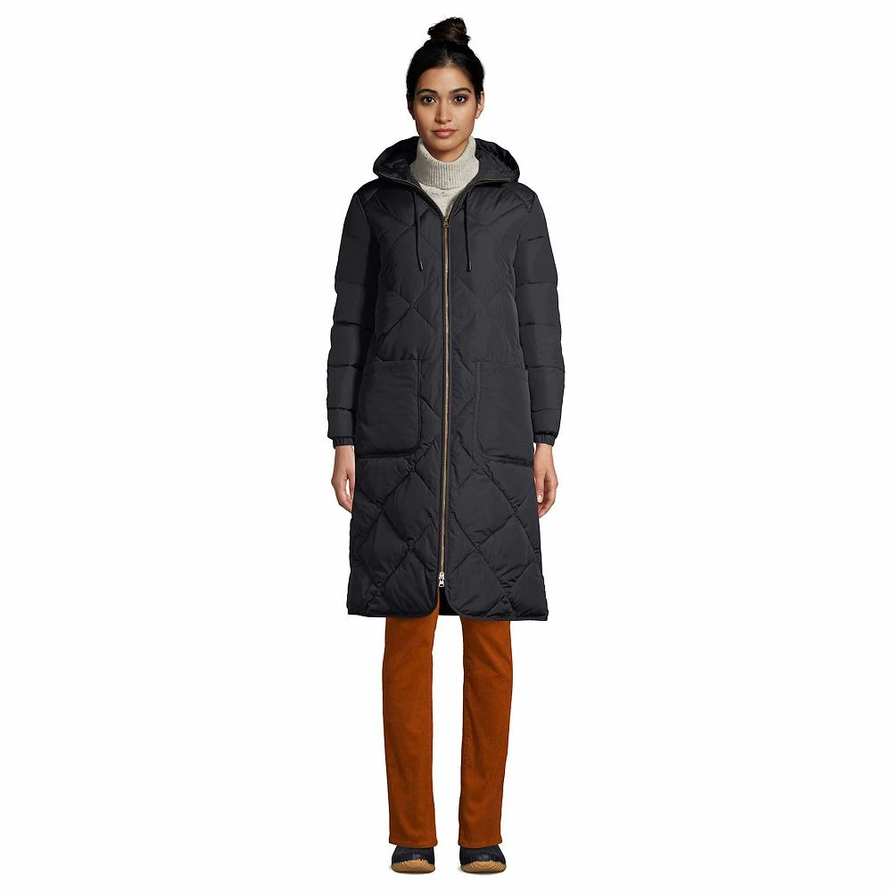 Petite Lands' End Insulated Quilted Thermoplume Maxi Coat 5 Petite Lands' End Insulated Quilted Thermoplume Maxi Coat - Image 3