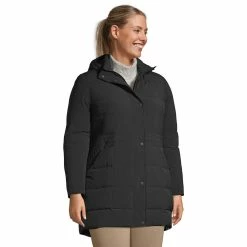 Plus Size Lands' End Quilted Stretch Down Coat -Tennessee Titans Gear shop 5472792 ALT2
